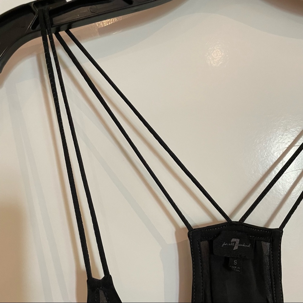 7 For All Mankind Charcoal Double Strap Camisole (Small) - Picture 5 of 11